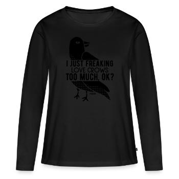 Ornithologe Vogelkunde - Frauen Premium Bio Langarmshirt - Schwarz - Vorne - Julia (174cm)
