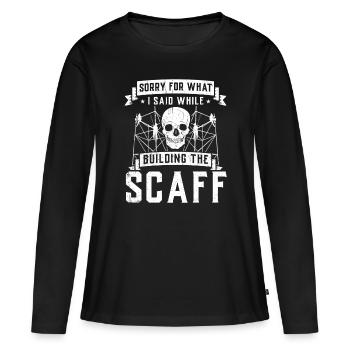 Constructeurs d’échafaudages - T-shirt manches longues Premium bio Femme - noir - Devant - Julia (174cm)