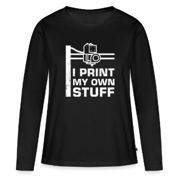 Imprimante 3D - T-shirt manches longues Premium bio Femme - noir - Devant - Julia (174cm)
