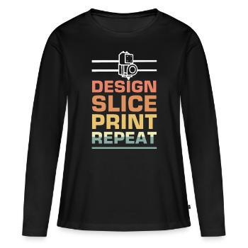 3D-Drucker Druckmaschine Technik Technologie Hobby - Frauen Premium Bio Langarmshirt - Schwarz - Vorne - Julia (174cm)