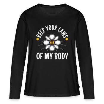 Gardez vos lois hors de mon corps - T-shirt manches longues Premium bio Femme - noir - Devant - Julia (174cm)