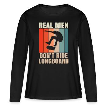 Skater Skateboard Cadeau Halfpipe Sk8 Ollie - T-shirt manches longues Premium bio Femme - noir - Devant - Julia (174cm)