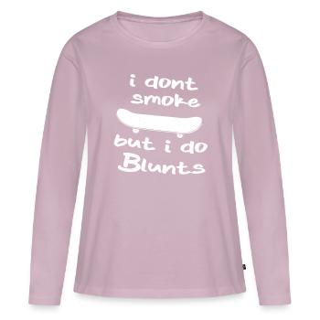 Skater Skateboard Cadeau Halfpipe Sk8 Ollie - T-shirt manches longues Premium bio Femme - rose poudré - Devant - Julia (174cm)