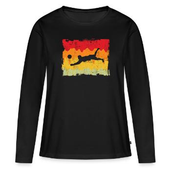 Volleyball Retro - Women's Premium Organic Long Sleeve Shirt - black - Front - Julia (174cm)