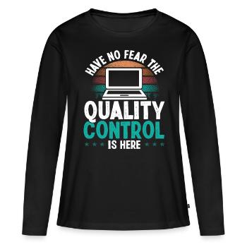 Software Testing Vintage Quality Assurance Code - Women's Premium Organic Long Sleeve Shirt - black - Front - Julia (174cm)