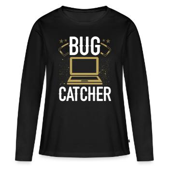Quality Assurance Bug Catcher Testing QA Engineer - Women's Premium Organic Long Sleeve Shirt - black - Front - Julia (174cm)