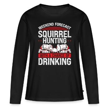 Squirrel Hunting Team Squirrel Removal Technician - Frauen Premium Bio Langarmshirt - Schwarz - Vorne - Julia (174cm)