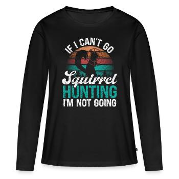 Funny Squirrel Removal Vintage Squirrel Hunter - Frauen Premium Bio Langarmshirt - Schwarz - Vorne - Julia (174cm)