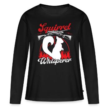 Squirrel Removal Funny Squirrel Whisperer - Frauen Premium Bio Langarmshirt - Schwarz - Vorne - Julia (174cm)