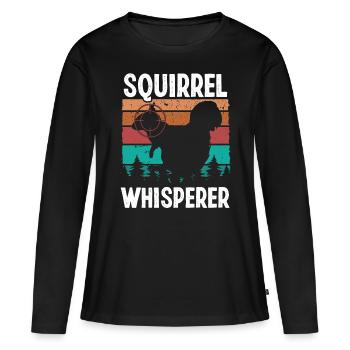 Squirrel Removal Vintage Squirrel Whisperer - Frauen Premium Bio Langarmshirt - Schwarz - Vorne - Julia (174cm)