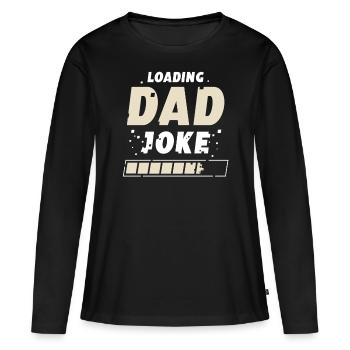 Papa Blague Papa Blague Blague Père - T-shirt manches longues Premium bio Femme - noir - Devant - Julia (174cm)