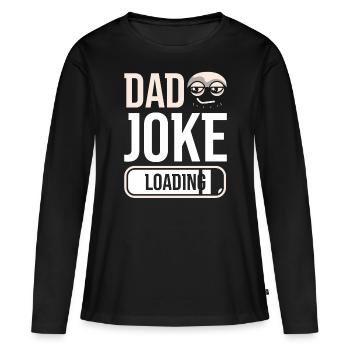 Papa Blague Papa Blague Père Blagues - T-shirt manches longues Premium bio Femme - noir - Devant - Julia (174cm)