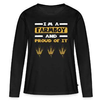 Farmer Farm Boy And Proud Of It Farmer - Women's Premium Organic Long Sleeve Shirt - black - Front - Julia (174cm)