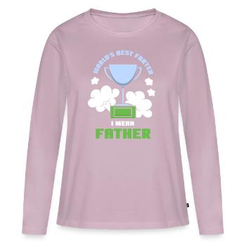 World's Best Farter Ich Meine Vater Papa Papi - Frauen Premium Bio Langarmshirt - Altrosa - Vorne - Julia (174cm)