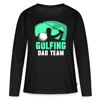 Golfing Papa Team Golfer Father Father Day Daddy - Women's Premium Organic Long Sleeve Shirt - black - Front - Julia (174cm)