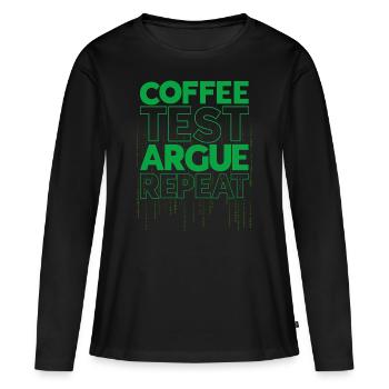 QA Ingenieur QA Tester Software Tester - Frauen Premium Bio Langarmshirt - Schwarz - Vorne - Julia (174cm)
