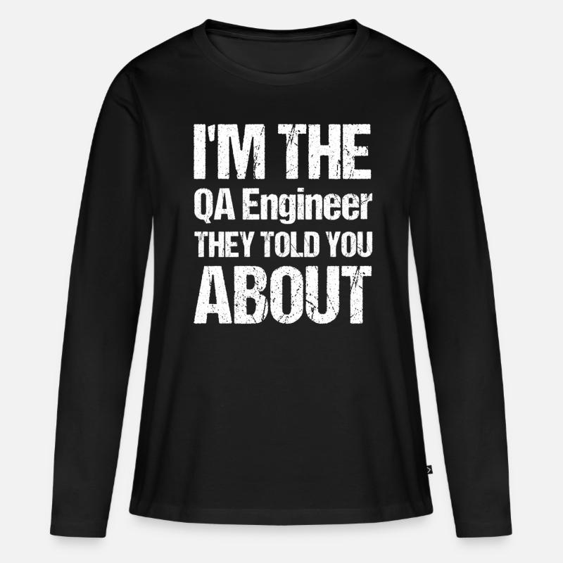 QA Ingenieur QA Tester Software Tester - Frauen Premium Bio Langarmshirt - Schwarz