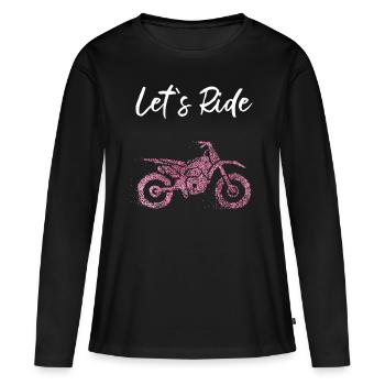 Lets Ride Motorcycle Motorcycle Tour Biker - Women's Premium Organic Long Sleeve Shirt - black - Front - Julia (174cm)