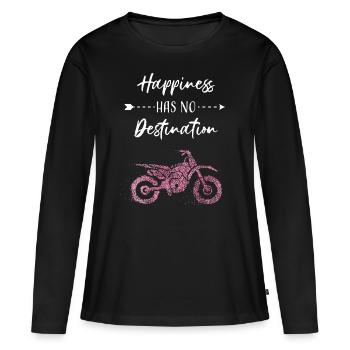 Motocycliste Motard Motocyclisme - T-shirt manches longues Premium bio Femme - noir - Devant - Julia (174cm)