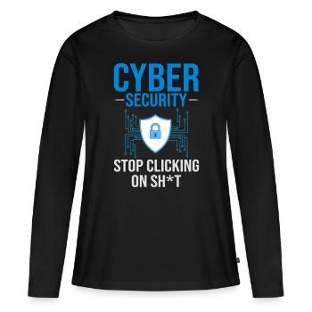 Cyber Security Information Computer Sicherheit - Frauen Premium Bio Langarmshirt - Schwarz - Vorne - Julia (174cm)