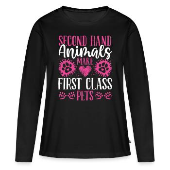 Foster Animal Care Shelter Animals Animal Rescuer - Frauen Premium Bio Langarmshirt - Schwarz - Vorne - Julia (174cm)