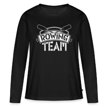 Équipe d’aviron Aviron Équipe Aviron Aviron - T-shirt manches longues Premium bio Femme - noir - Devant - Julia (174cm)