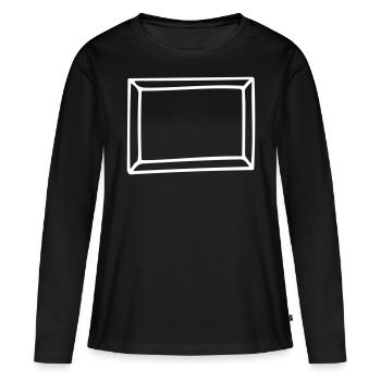 Cadre - T-shirt manches longues Premium bio Femme - noir - Devant - Julia (174cm)
