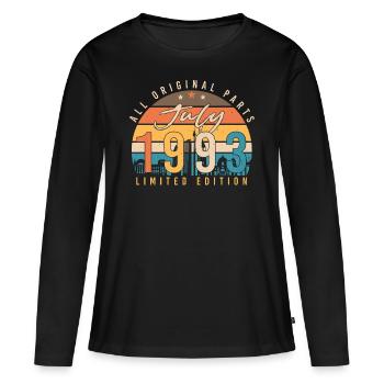 All original in July 1989 - Women's Premium Organic Long Sleeve Shirt - black - Front - Julia (174cm)