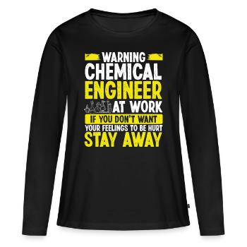 Funny Chemical Engineer Engineering - Women's Premium Organic Long Sleeve Shirt - black - Front - Julia (174cm)
