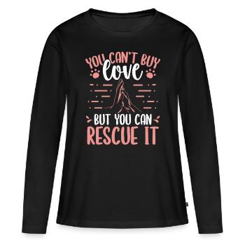Dog Rescue Shetler Dog Adopt Dogs Animal Rescue - Women's Premium Organic Long Sleeve Shirt - black - Front - Julia (174cm)