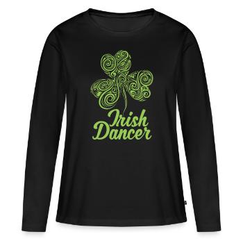 Irish dancer Ireland Irish Irish Gaelic - Women's Premium Organic Long Sleeve Shirt - black - Front - Julia (174cm)