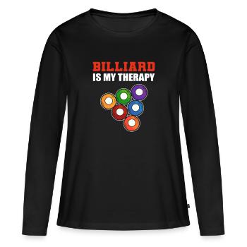 Joueur de billard Billiard Ball Eight Billiard Cue Bil - T-shirt manches longues Premium bio Femme - noir - Devant - Julia (174cm)