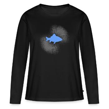 Fisch - Frauen Premium Bio Langarmshirt - Schwarz - Vorne - Julia (174cm)