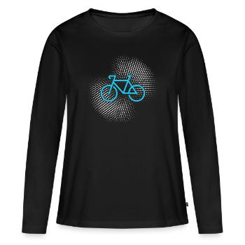 Bicyclette - T-shirt manches longues Premium bio Femme - noir - Devant - Julia (174cm)