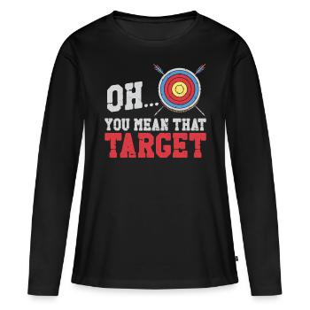 Archery Bow Archer Vintage Target - T-shirt manches longues Premium bio Femme - noir - Devant - Julia (174cm)