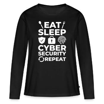 Cyber Security Information Computer Sicherheit - Frauen Premium Bio Langarmshirt - Schwarz - Vorne - Julia (174cm)