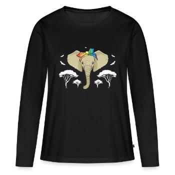 Tshirt autistique Autimus Cadeau Asperger Enfants - T-shirt manches longues Premium bio Femme - noir - Devant - Julia (174cm)