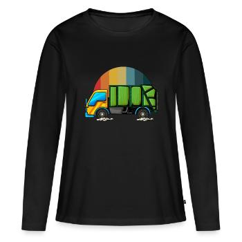 Müllmann Geschenk Müll Müllabfuhr Abfall Beruf - Frauen Premium Bio Langarmshirt - Schwarz - Vorne - Julia (174cm)