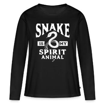 Serpent Cadeau Animal Reptile Cobra Python Boa - T-shirt manches longues Premium bio Femme - noir - Devant - Julia (174cm)