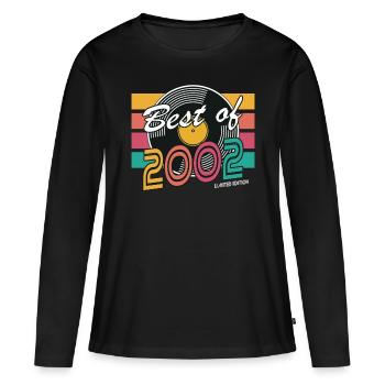 20th birthday vintage 2002 Best of 2002 - Women's Premium Organic Long Sleeve Shirt - black - Front - Julia (174cm)