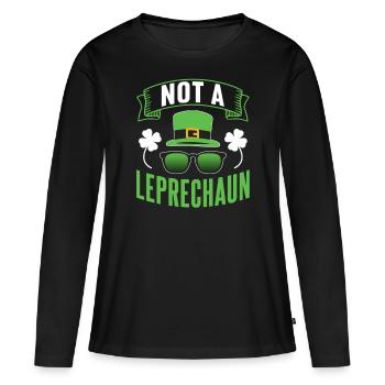Pas de leprechaun Irish Leprechaun St Patrick’s Day Irlandais - T-shirt manches longues Premium bio Femme - noir - Devant - Julia (174cm)