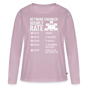 Netzwerkingenieur Network Engineer Computer - Women's Premium Organic Long Sleeve Shirt - dusky pink - Front - Julia (174cm)