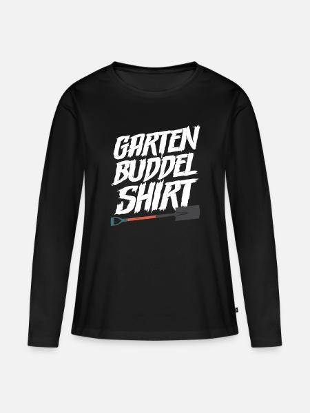 Gärtner Garten Buddel - Frauen Premium Bio Langarmshirt - Schwarz