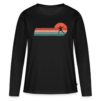 Escrime Escrime Sports Escrime - T-shirt manches longues Premium bio Femme - noir - Devant - Julia (174cm)