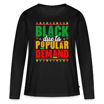 Mois de l’histoire des Noirs Histoire des Noirs Américain - T-shirt manches longues Premium bio Femme - noir - Devant - Julia (174cm)