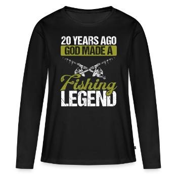 20 Year Old Fishing Legend Rod 20 Fisherman - Frauen Premium Bio Langarmshirt - Schwarz - Vorne - Julia (174cm)