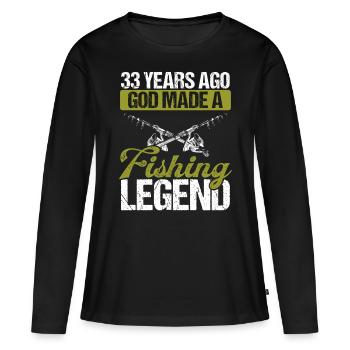 33 Year Old Fishing Legend Rod 33 Fisherman - Women's Premium Organic Long Sleeve Shirt - black - Front - Julia (174cm)