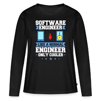 Software Engineering Software Engineering Engineer - Women's Premium Organic Long Sleeve Shirt - black - Front - Julia (174cm)