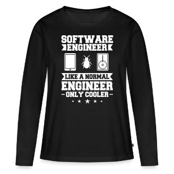 Software Engineering Software Engineering Engineer - Women's Premium Organic Long Sleeve Shirt - black - Front - Julia (174cm)