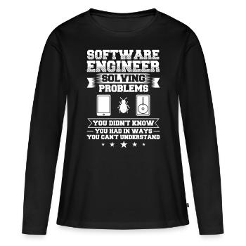 Software Engineering Software Engineering Engineer - Women's Premium Organic Long Sleeve Shirt - black - Front - Julia (174cm)